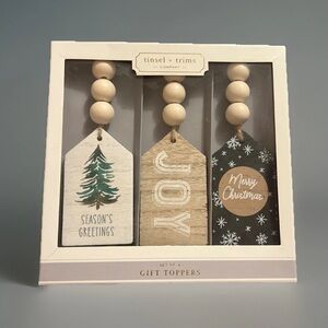 Premium Wooden Gift Toppers Gift Tags, Christmas Holiday by ECCOLO